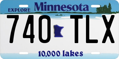 MN license plate 740TLX