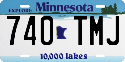 MN license plate 740TMJ