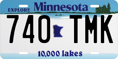 MN license plate 740TMK