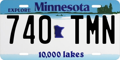 MN license plate 740TMN