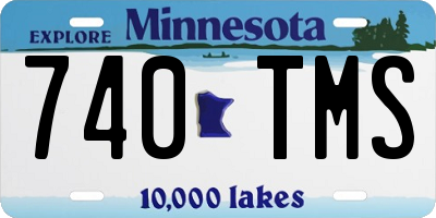 MN license plate 740TMS