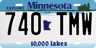 MN license plate 740TMW