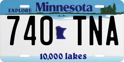 MN license plate 740TNA