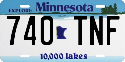 MN license plate 740TNF
