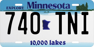 MN license plate 740TNI