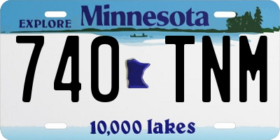 MN license plate 740TNM