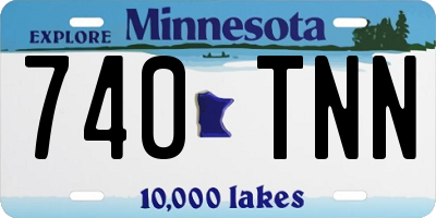 MN license plate 740TNN