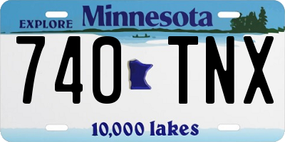 MN license plate 740TNX