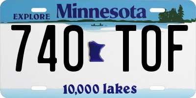 MN license plate 740TOF