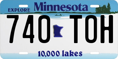 MN license plate 740TOH
