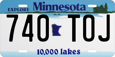 MN license plate 740TOJ
