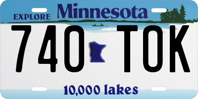 MN license plate 740TOK