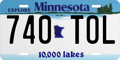 MN license plate 740TOL