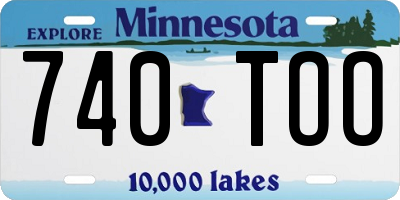 MN license plate 740TOO