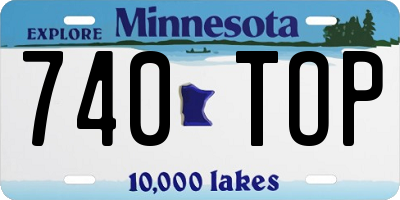 MN license plate 740TOP