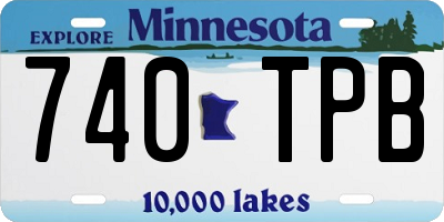 MN license plate 740TPB