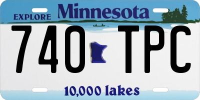 MN license plate 740TPC