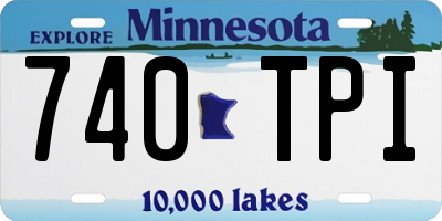 MN license plate 740TPI