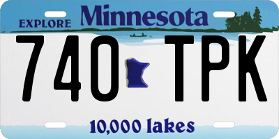 MN license plate 740TPK