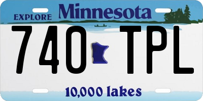 MN license plate 740TPL