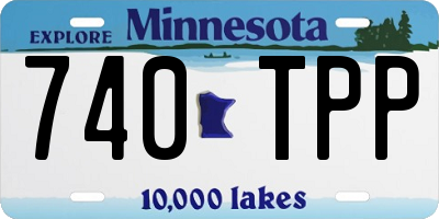 MN license plate 740TPP