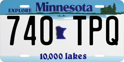 MN license plate 740TPQ