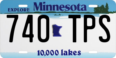 MN license plate 740TPS