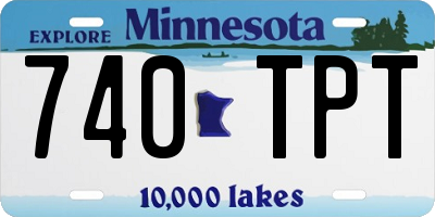 MN license plate 740TPT