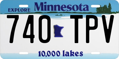 MN license plate 740TPV