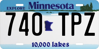 MN license plate 740TPZ