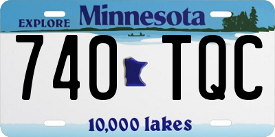 MN license plate 740TQC