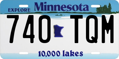 MN license plate 740TQM