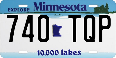 MN license plate 740TQP