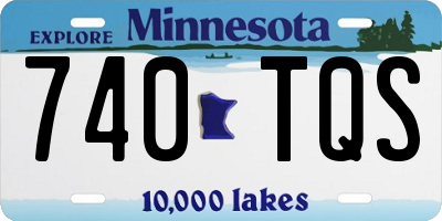 MN license plate 740TQS
