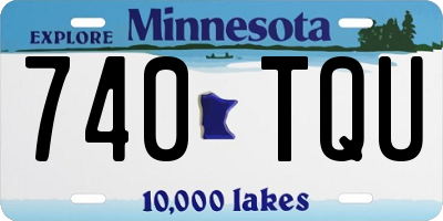 MN license plate 740TQU