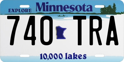 MN license plate 740TRA