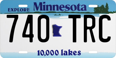 MN license plate 740TRC