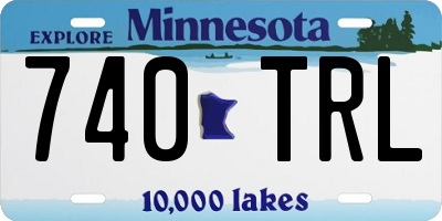 MN license plate 740TRL