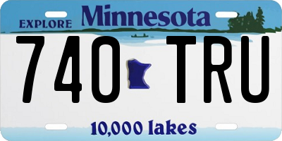 MN license plate 740TRU