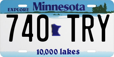 MN license plate 740TRY