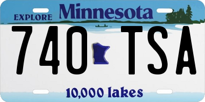 MN license plate 740TSA