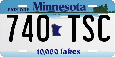 MN license plate 740TSC