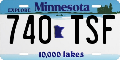 MN license plate 740TSF
