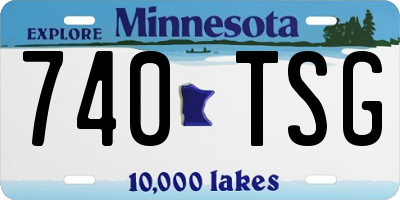 MN license plate 740TSG