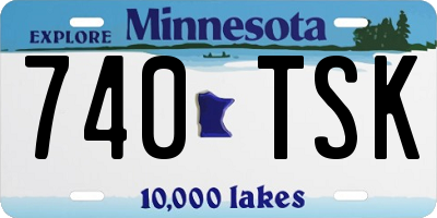 MN license plate 740TSK