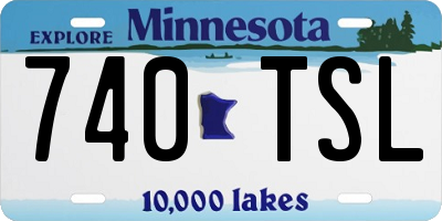 MN license plate 740TSL