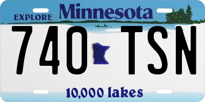 MN license plate 740TSN
