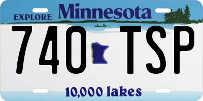 MN license plate 740TSP
