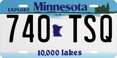 MN license plate 740TSQ