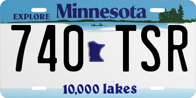 MN license plate 740TSR